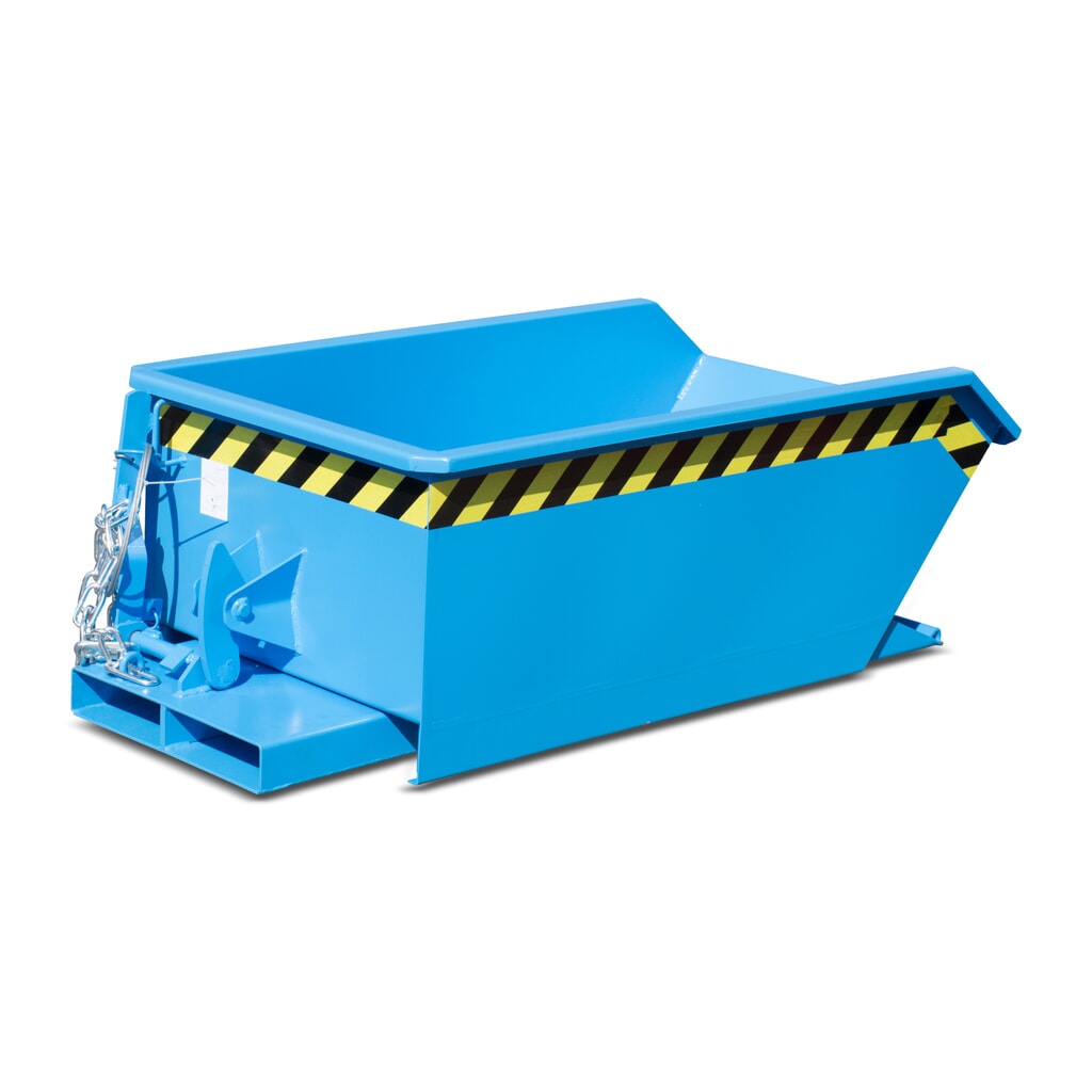 Bauer® Mini benne basculante, très faible hauteur de construction, peinte, volume 0,27 m³, RAL 5012 bleu clair N° de l'image du produit 6 : Bauer® Mini benne basculante, très faible hauteur de construction, peinte, volume 0,27 m³, RAL 5012 bleu clair