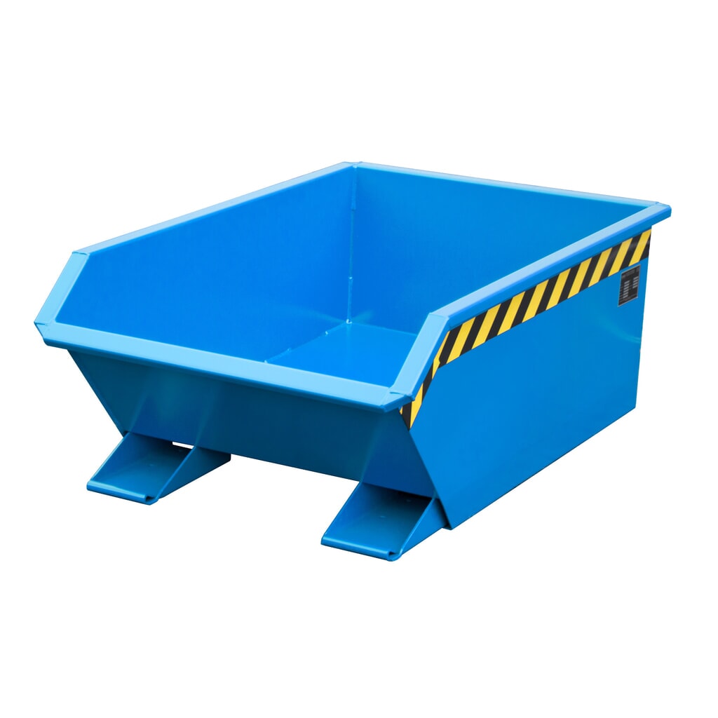 Bauer® Mini benne basculante, très faible hauteur de construction, peinte, volume 0,27 m³, RAL 5012 bleu clair Illustration du produit: Bauer® Mini benne basculante, très faible hauteur de construction, peinte, volume 0,27 m³, RAL 5012 bleu clair