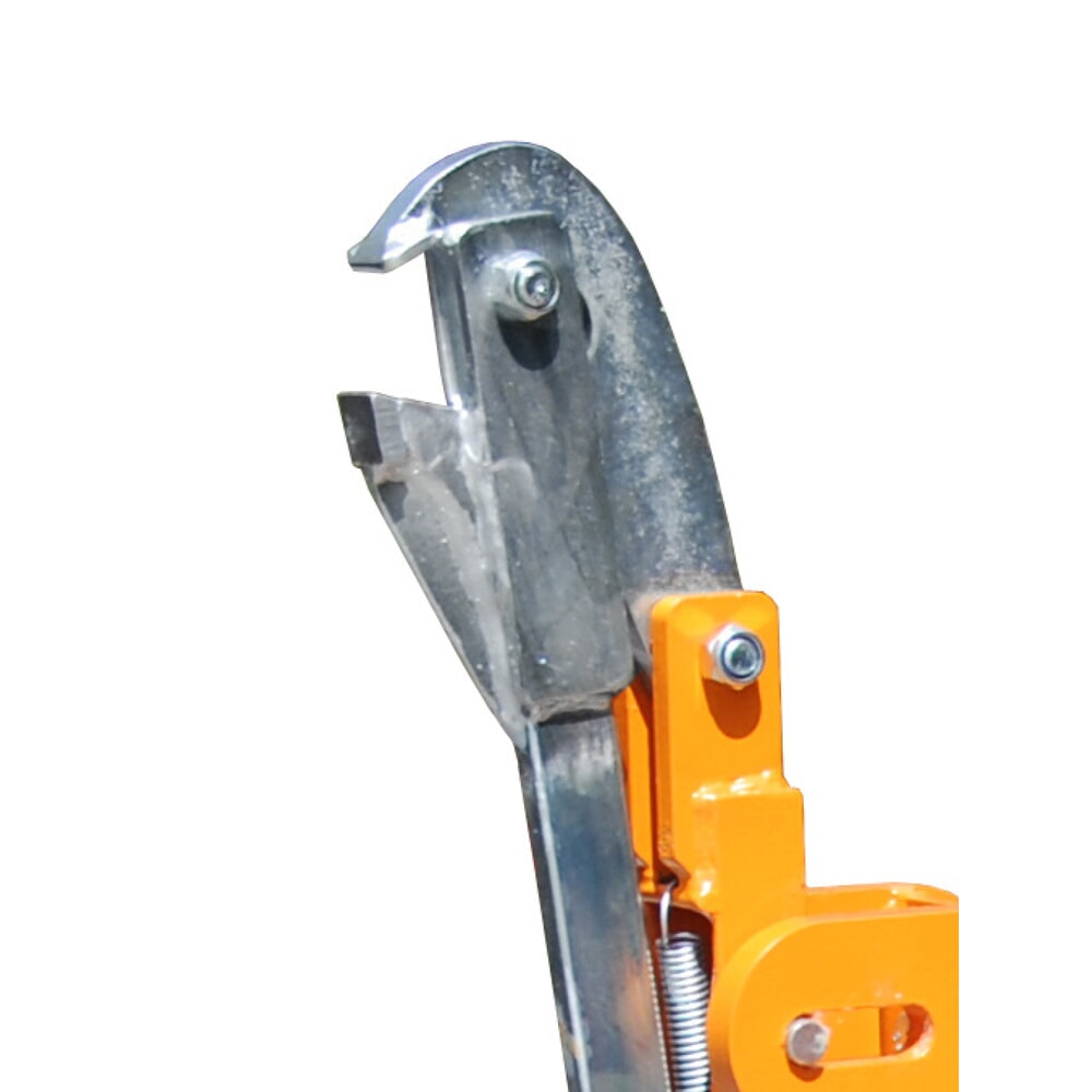 N° de l'image du produit 5 : Bauer® Pince à fûts pour fûts en acier à double rebord et fûts en plastique à double rebord, accessoire pour chariot élévateur, capacité de charge 800 kg, RAL 2000 jaune-orange