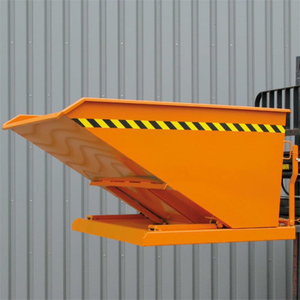 N° de l'image du produit 2 : Benne basculante Eichinger® hauteur de construction faible, 1 000 kg, 300 litres, orangé pur