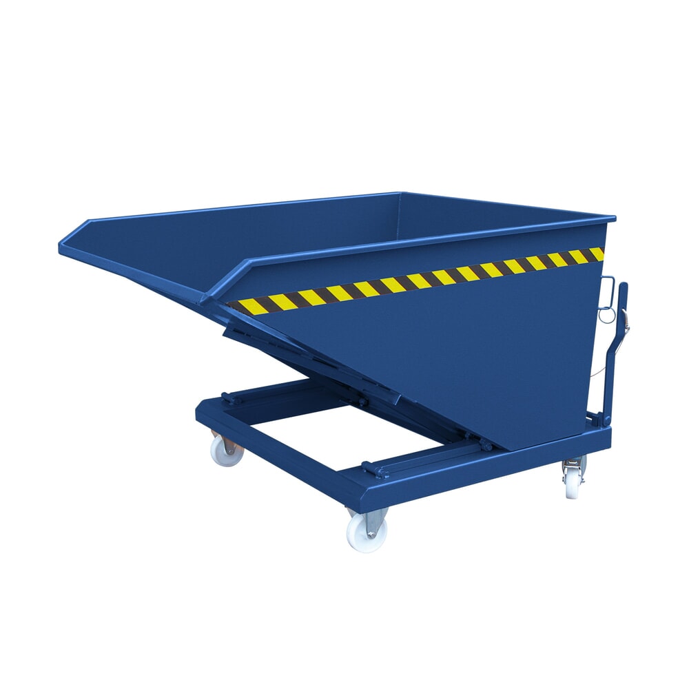 N° de l'image du produit 1 : Benne basculante Eichinger® hauteur de construction faible, 1 000 kg, 1000 litres, bleu gentiane