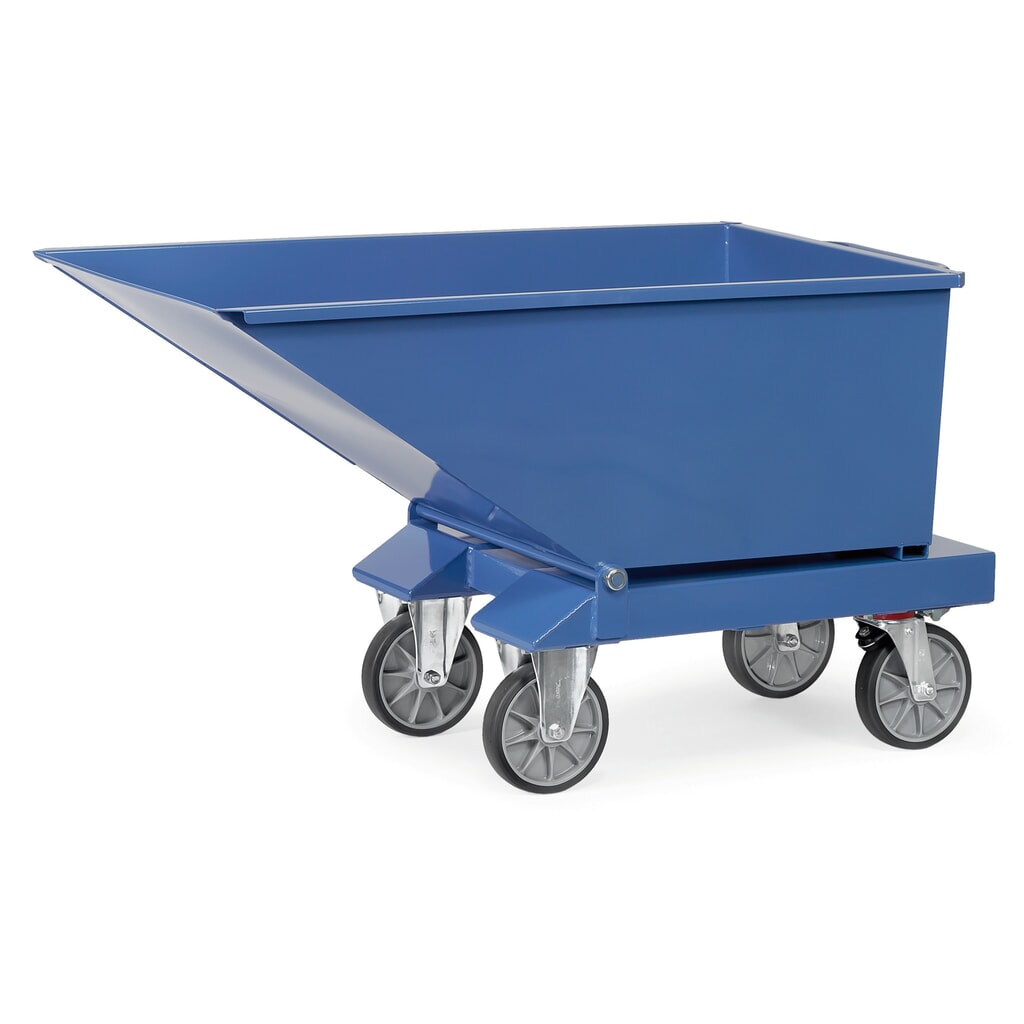 Illustration du produit: fetra® Benne basculante à roulettes, volume 0,25 m³, bleue