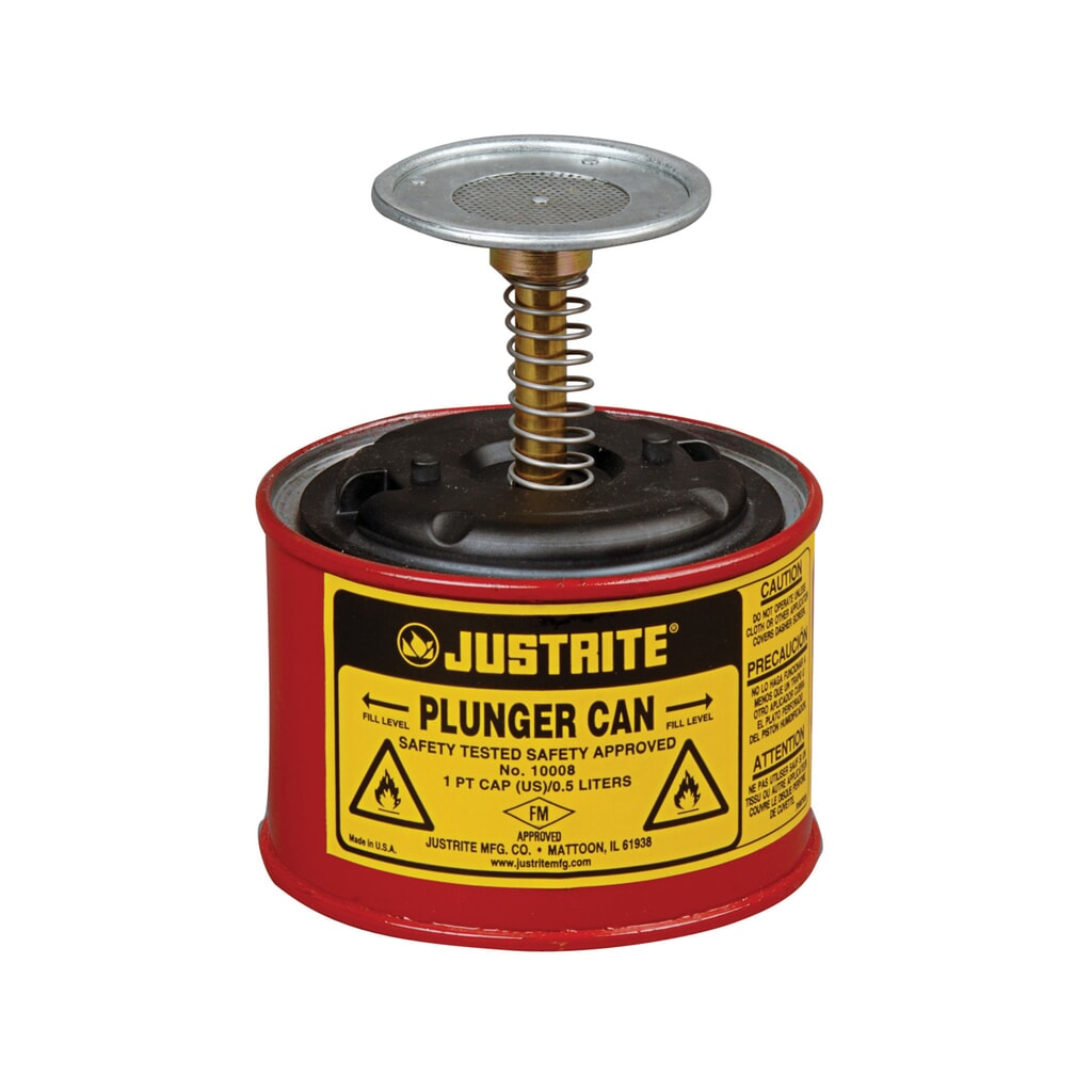 Bidon humecteur économique Justrite® en tôle d’acier, 0,5 litre Illustration du produit: Bidon humecteur économique Justrite® en tôle d’acier, 0,5 litre