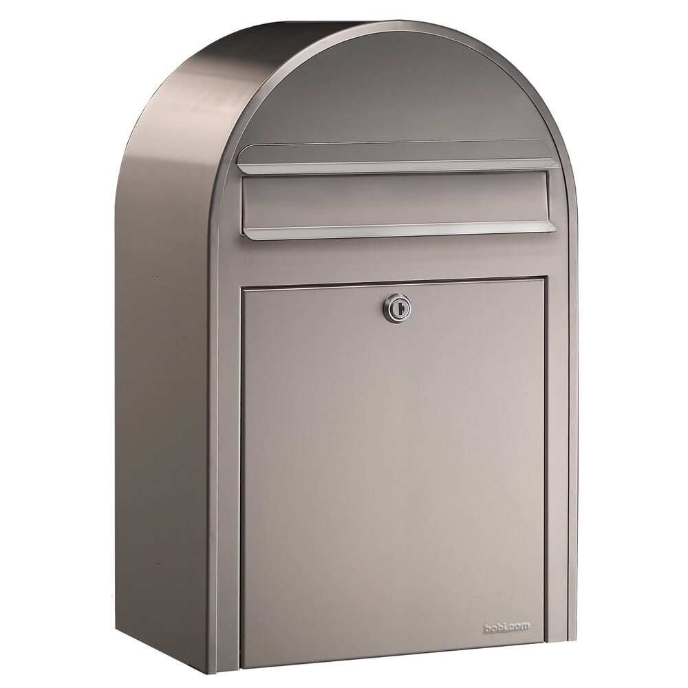 N° de l'image du produit 1 : Boîte aux lettres avec ouverture d’insertion Bobi, H x l x L 500 x 320 x 210 mm, acier inoxydable
