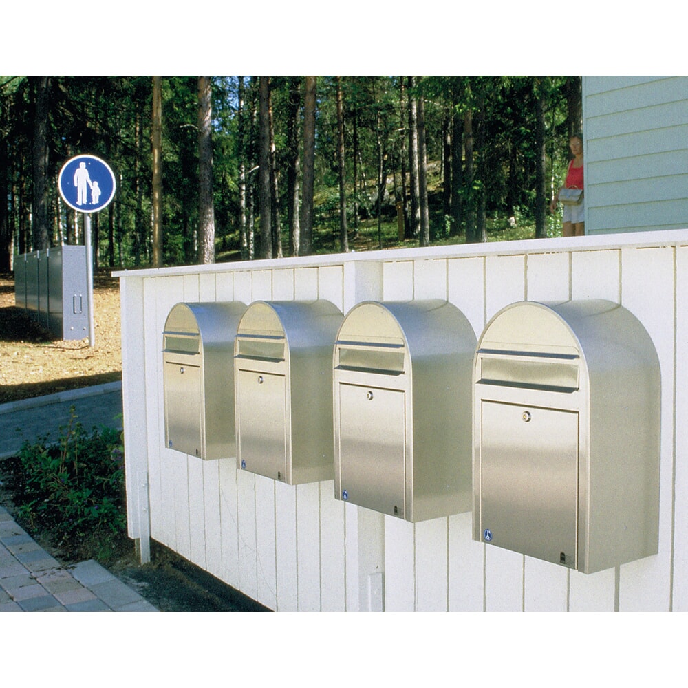 N° de l'image du produit 4 : Boîte aux lettres avec ouverture d’insertion Bobi, H x l x L 500 x 320 x 210 mm, acier inoxydable