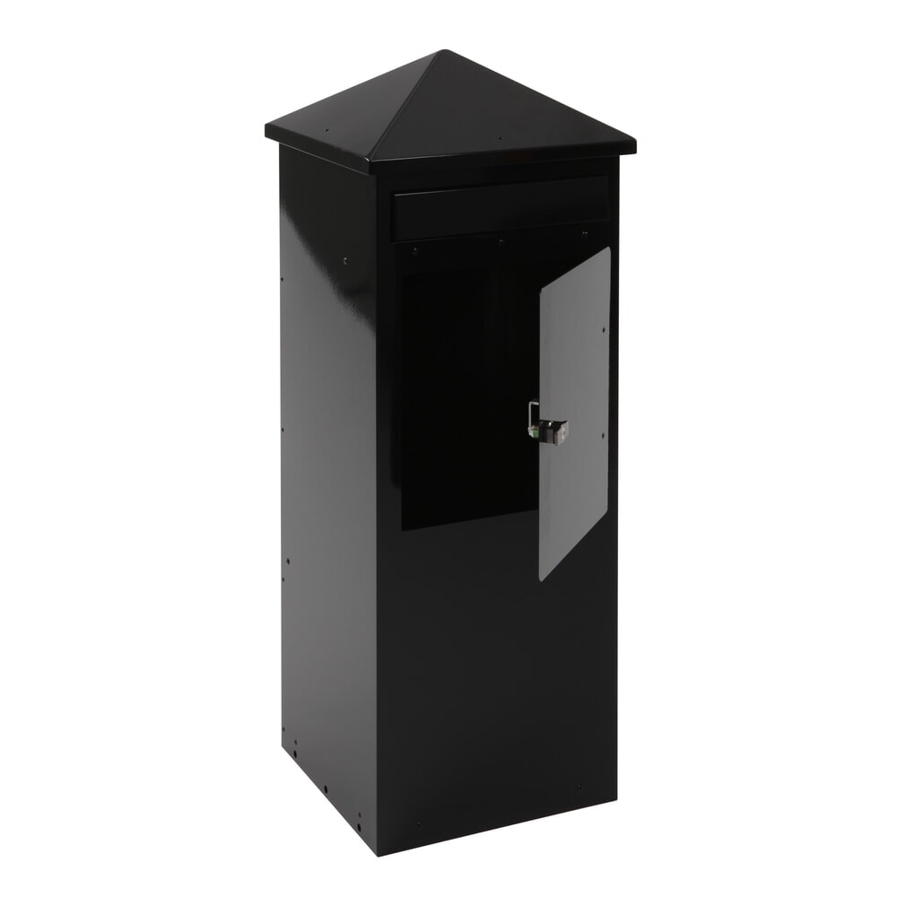 N° de l'image du produit 2 : Boîte aux lettres avec ouverture d’insertion, en acier galvanisé, carrée, noir