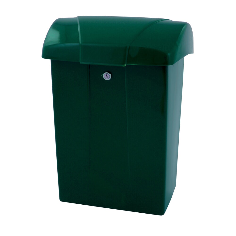 N° de l'image du produit 1 : Boîte aux lettres en plastique avec couvercle de protection, verrouillable, vert