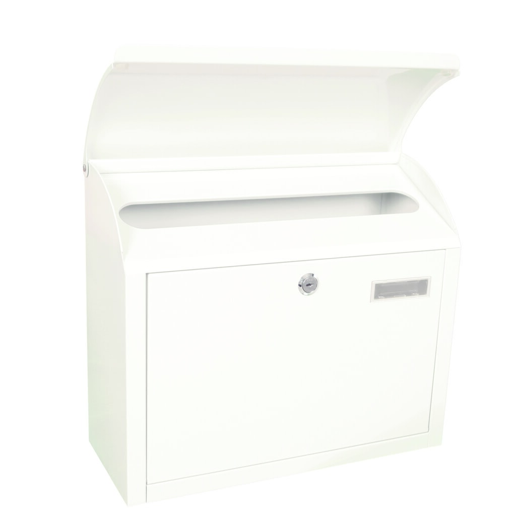 N° de l'image du produit 2 : Boîte aux lettres murale Denian, en acier galvanisé, avec serrure à cylindre, blanc