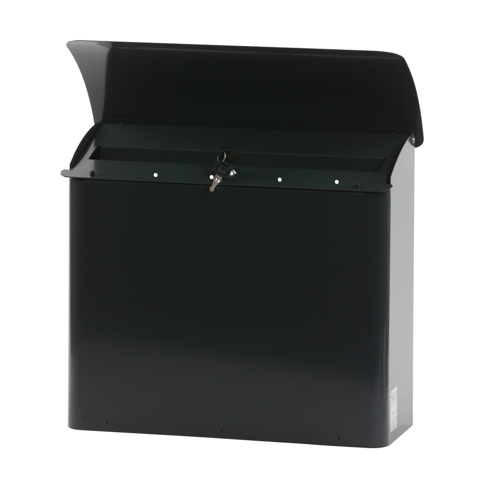 N° de l'image du produit 2 : Boîte aux lettres murale, L x l x h 160 x 415 x 420 mm, avec ouverture d’insertion verrouillable, anthracite