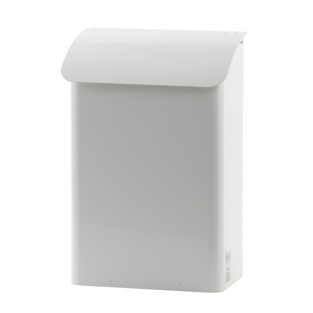 N° de l'image du produit 1 : Boîte aux lettres murale, L x l x h 180 x 290 x 425 mm, avec ouverture d’insertion verrouillable, blanc