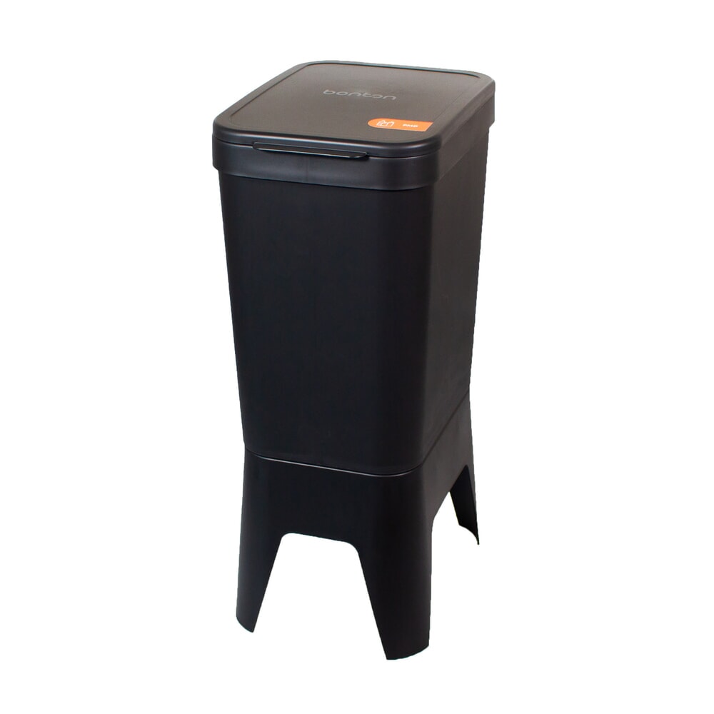N° de l'image du produit 1 : Poubelle Circubin BON TON, en polypropylène 100 % recyclé, 40 litres, avec couvercle, anthracite