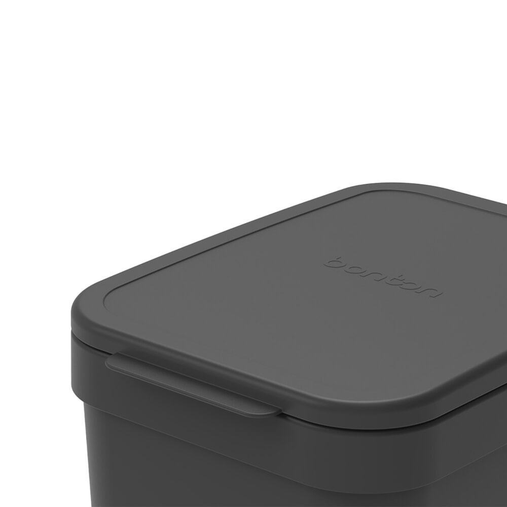 N° de l'image du produit 5 : Poubelle Circubin BON TON, en polypropylène 100 % recyclé, 40 litres, avec couvercle, anthracite