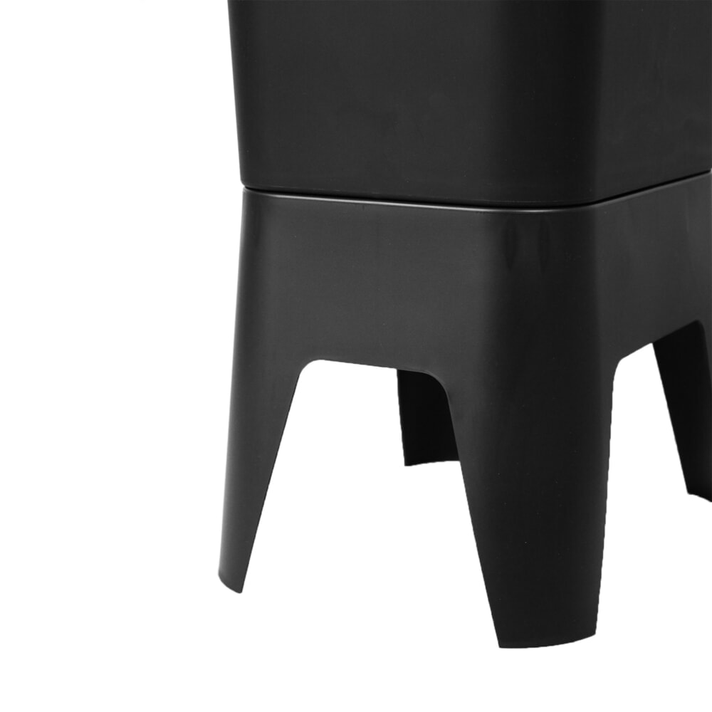 N° de l'image du produit 6 : Poubelle Circubin BON TON, en polypropylène 100 % recyclé, 40 litres, avec couvercle, anthracite