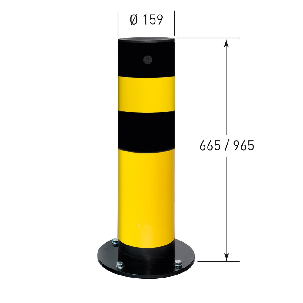 N° de l'image du produit 3 : MORAVIA Borne de protection inclinable Swing, pour l’extérieur, HxØ 655 x 159 mm