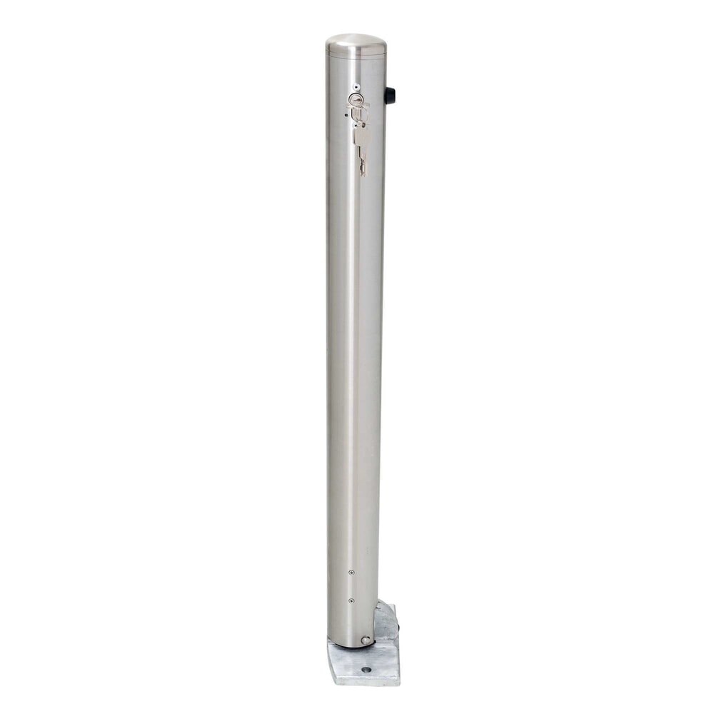 N° de l'image du produit 7 : Borne en acier inoxydable MILANO MORAVIA, à cheviller, rabattable, avec serrure à cylindre, H x Ø 925 x 76 mm