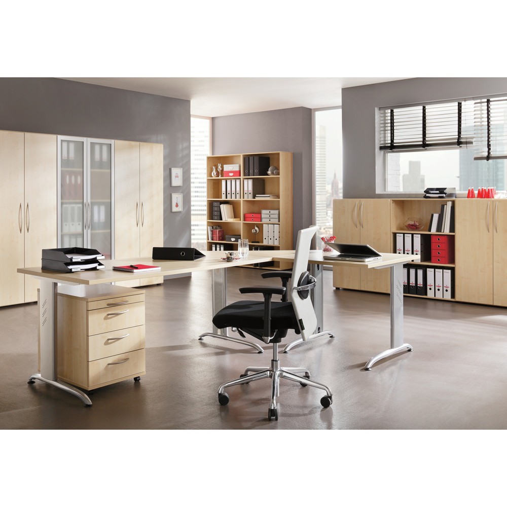 N° de l'image du produit 1 : Conteneur à roulettes Akzent, HxlxP 590 x 428 x 580 mm, blanc