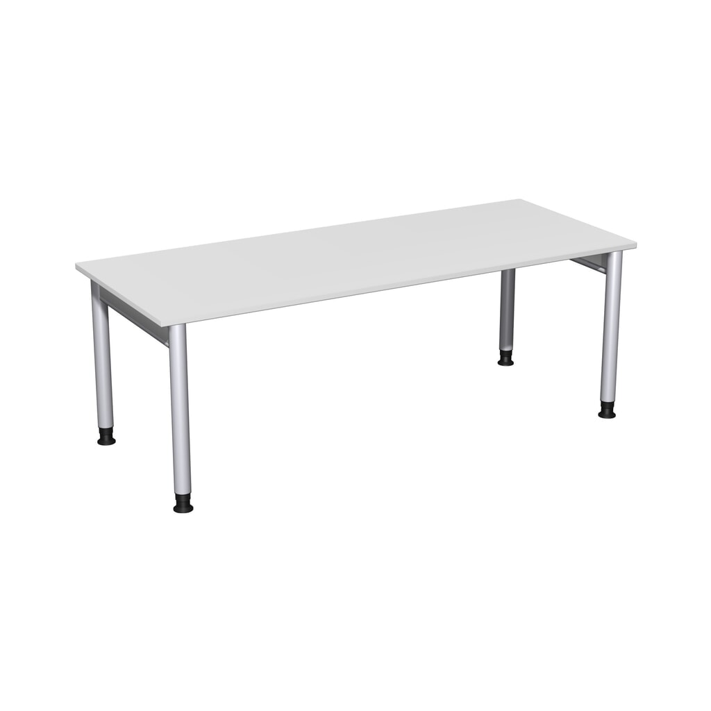 Bureau professionnel Geramöbel réglable en hauteur manuellement, bâti à 4 pieds, L x P 2 000 x 800 mm, gris clair Illustration du produit: Bureau professionnel Geramöbel réglable en hauteur manuellement, bâti à 4 pieds, L x P 2 000 x 800 mm, gris clair