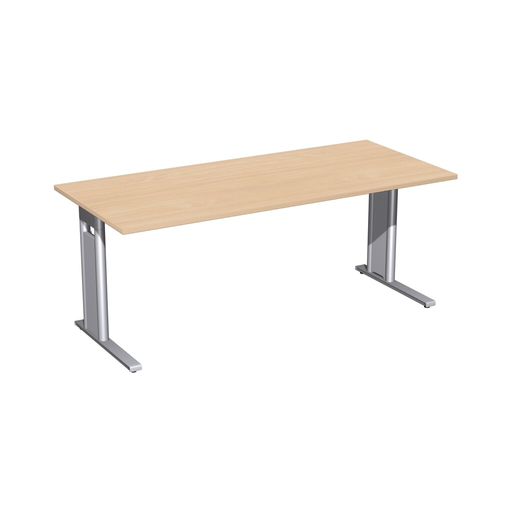 Bureau professionnel Geramöbel, pied en C, lxP 1 800 x 800 mm, hêtre Illustration du produit: Bureau professionnel Geramöbel, pied en C, lxP 1 800 x 800 mm, hêtre