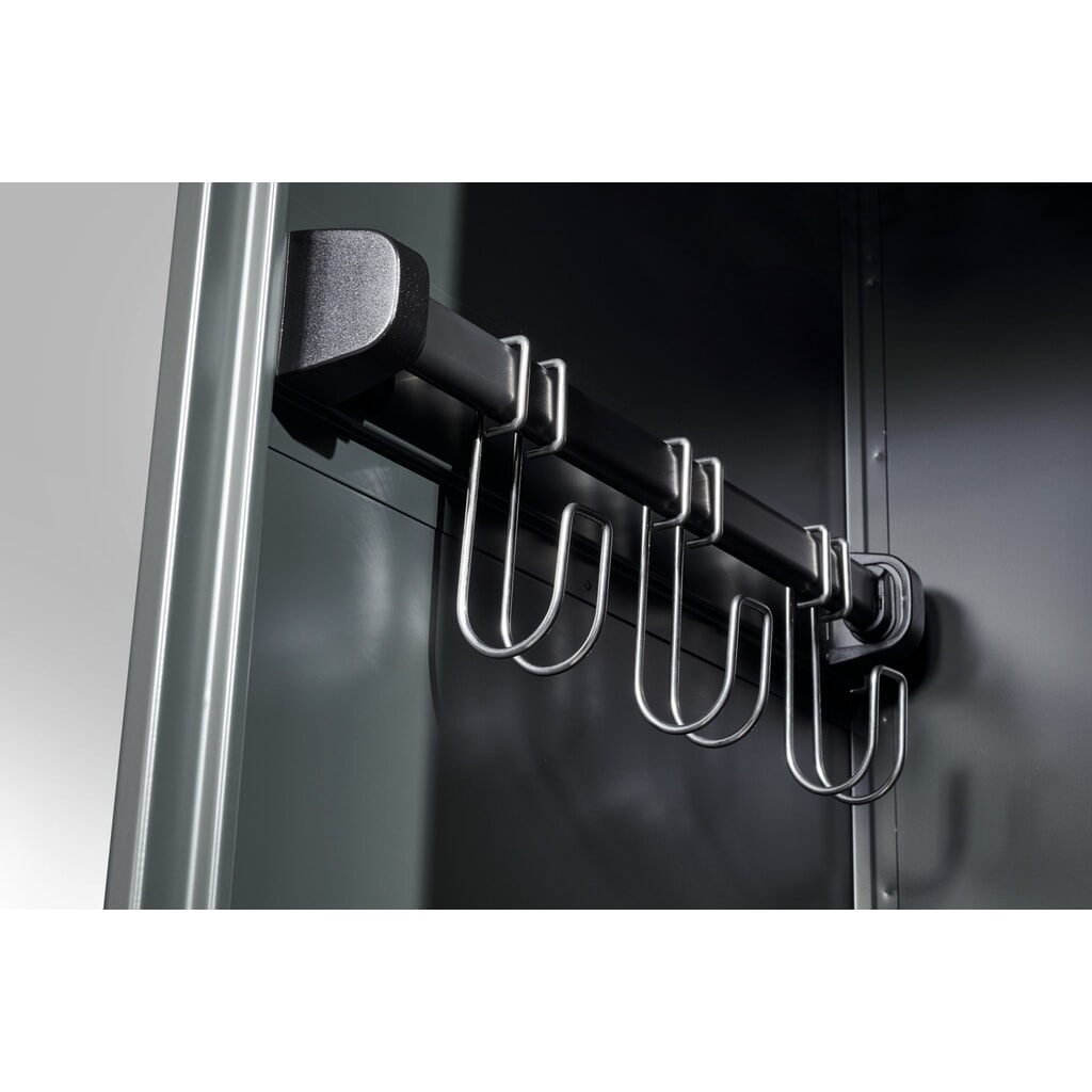 N° de l'image du produit 5 : C+P Vestiaire pompier EXPERT, patins, 1 compartiment, HxlxP 1 850 x 300 x 500 mm, gris clair