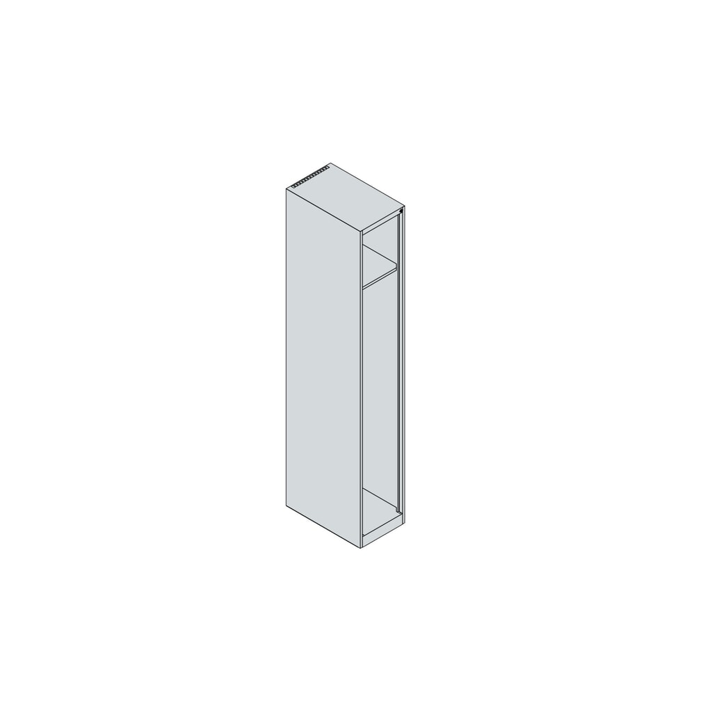 N° de l'image du produit 4 : C+P Vestiaire pompier EXPERT, patins, 1 compartiment, HxlxP 1 850 x 300 x 500 mm, gris clair