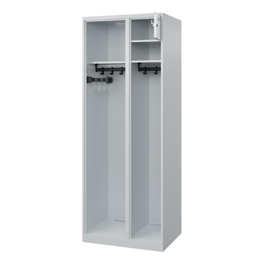 C+P Vestiaire pompier KOMBI Open, patins, 1 compartiment, HxlxP 1 850 x 700 x 500 mm, gris clair Illustration du produit: C+P Vestiaire pompier KOMBI Open, patins, 1 compartiment, HxlxP 1 850 x 700 x 500 mm, gris clair