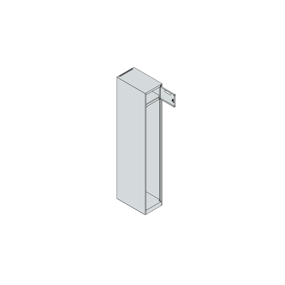 N° de l'image du produit 4 : C+P Vestiaire pompier PRAKTUS, pieds, 1 compartiment, HxlxP 1 850 x 300 x 500 mm, gris anthracite, avec support de casque