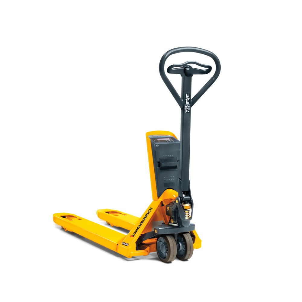 N° de l'image du produit 6 : Transpalette Jungheinrich avec balance AMW 22p avec affichage confort, capacité de charge 2 200 kg, caoutchouc plein/polyuréthane
