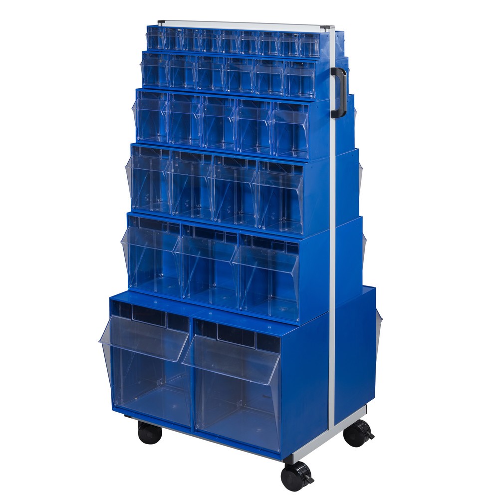 N° de l'image du produit 2 : Cadre de rayonnage mobile pour système de rangement à casiers rabattables Allit