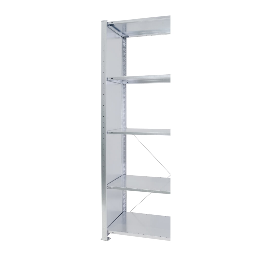 N° de l'image du produit 2 : Cadre en tôle pleine à profilé en T MULTIplus pour rayonnage à tablettes SCHULTE, galvanisé, prémonté, hxP 2 500 x 400 mm
