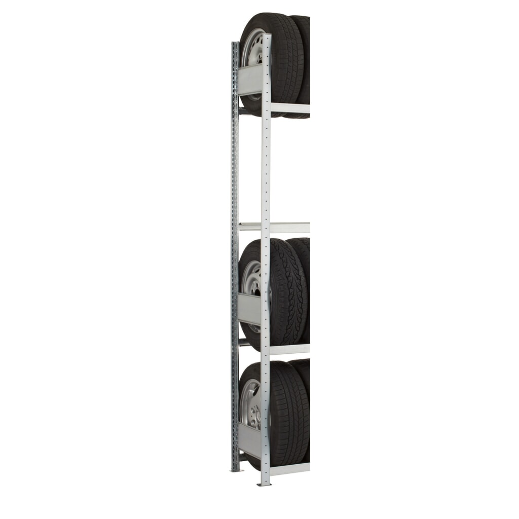 N° de l'image du produit 2 : Cadre profilé en T MULTIplus pour rayonnage à tablettes SCHULTE, galvanisé, prémonté, 3 traverses de profondeur, HxP 2 000 x 400 mm