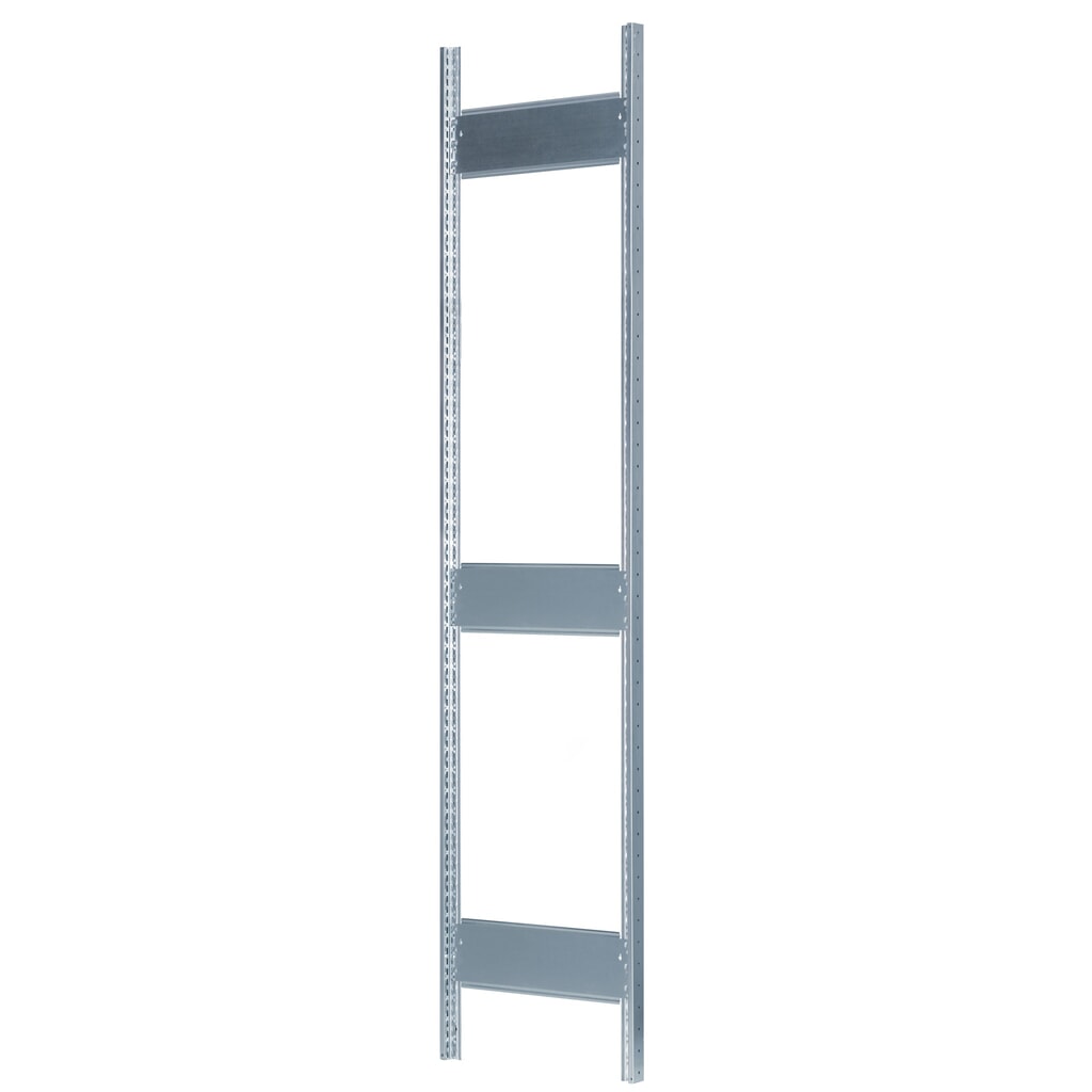Illustration du produit: Cadre profilé en T MULTIplus pour rayonnage à tablettes SCHULTE, galvanisé, prémonté, 3 traverses de profondeur, HxP 2 000 x 400 mm