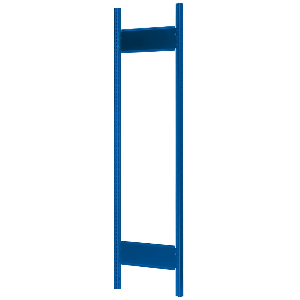 Illustration du produit: Cadre profilé en T MULTIplus pour rayonnage à tablettes SCHULTE, bleu gentiane, prémonté, 2 traverses de profondeur, HxP 2 000 x 600 mm