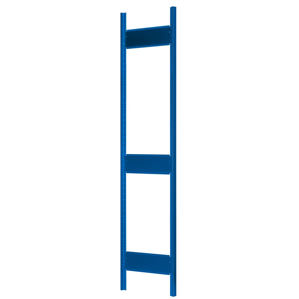 Illustration du produit: Cadre profilé en T MULTIplus pour rayonnage à tablettes SCHULTE, bleu gentiane, prémonté, 3 traverses de profondeur, HxP 2 500 x 400 mm