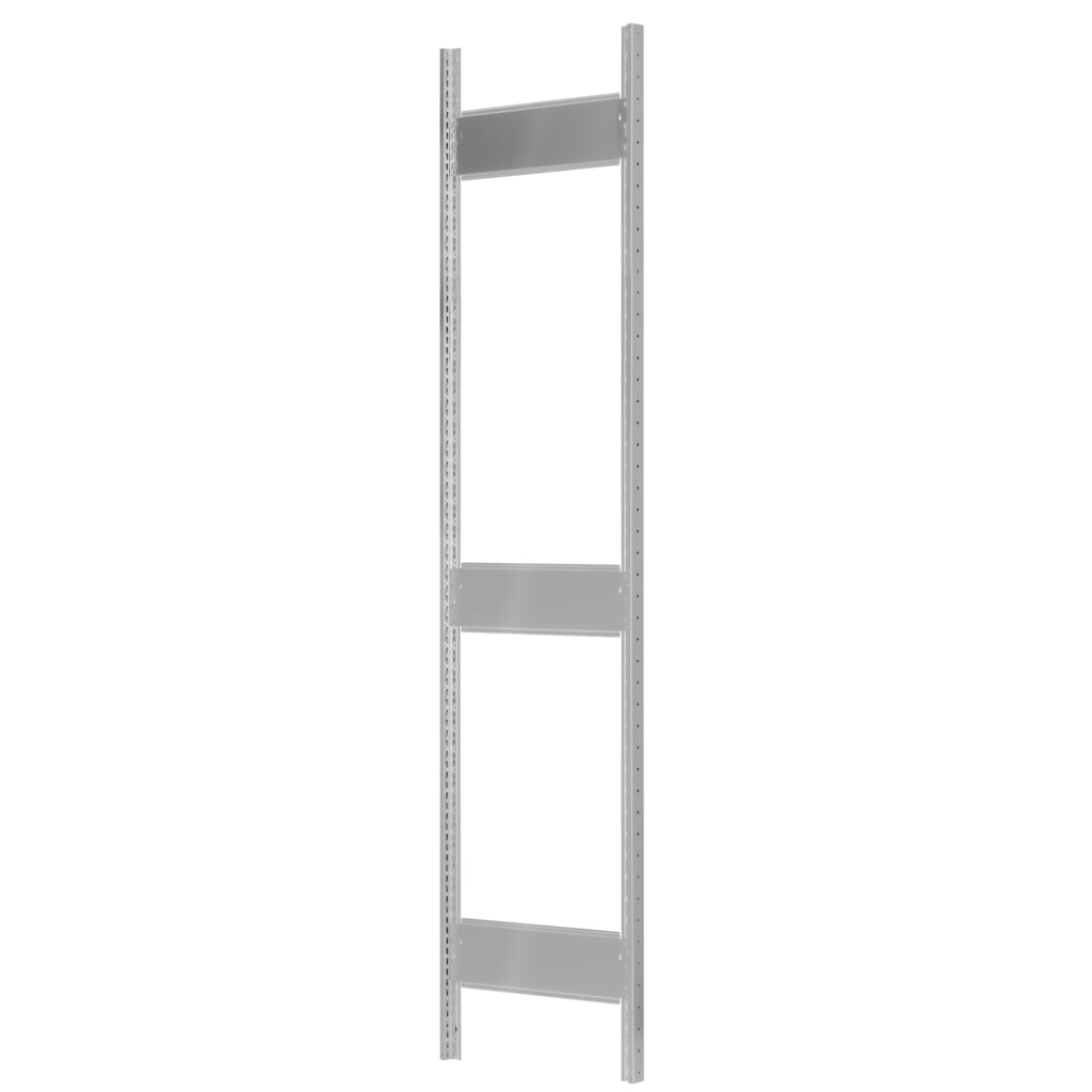 Cadre profilé en T MULTIplus pour rayonnage à tablettes SCHULTE, gris clair, prémonté, 3 traverses de profondeur, HxP 2 500 x 500 mm Illustration du produit: Cadre profilé en T MULTIplus pour rayonnage à tablettes SCHULTE, gris clair, prémonté, 3 traverses de profondeur, HxP 2 500 x 500 mm