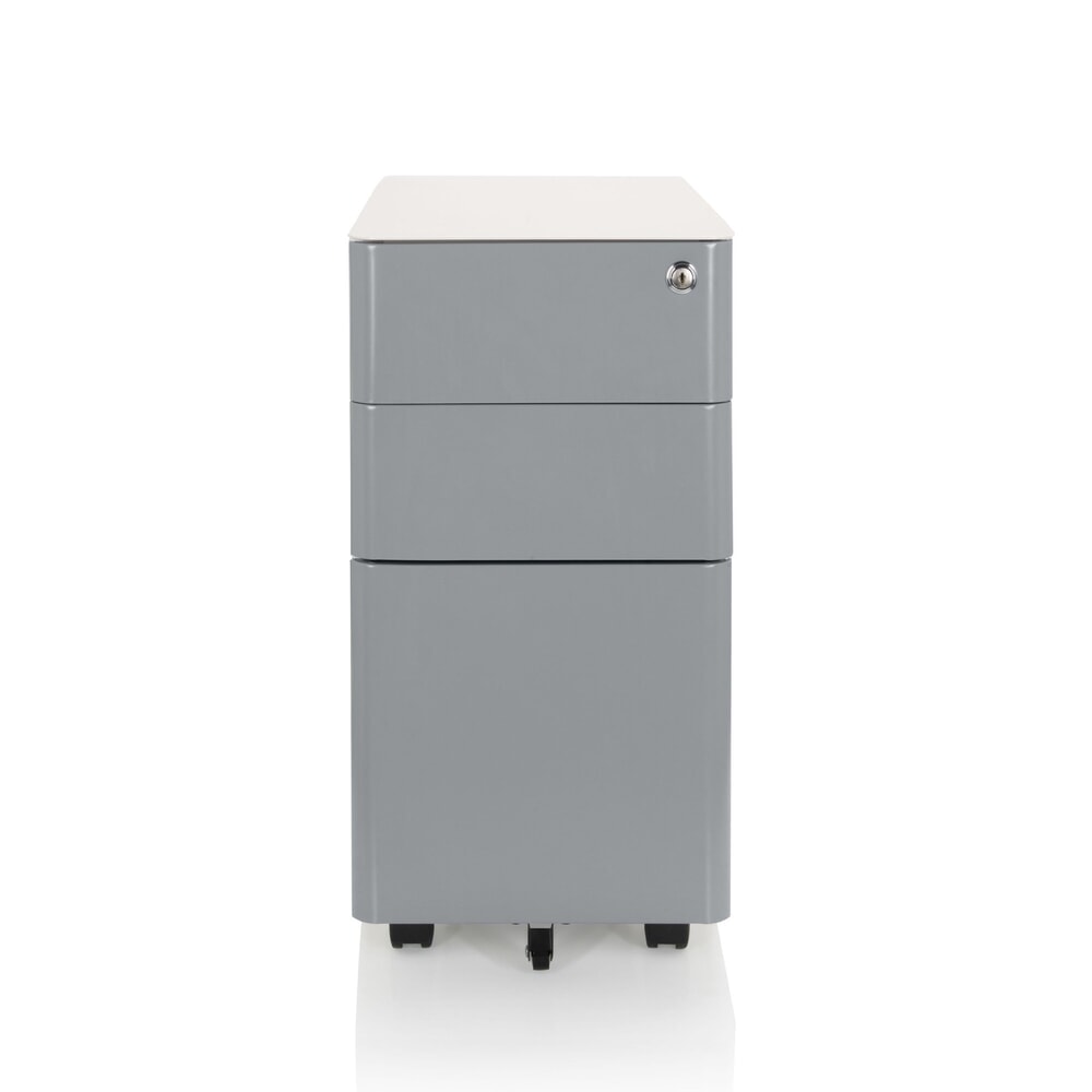 Illustration du produit: Caisson à roulettes hjh OFFICE COLOR I métal, blanc / gris