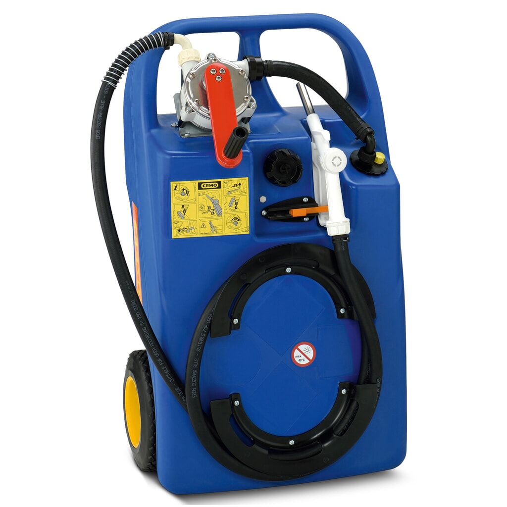 Cart ravitailleur AdBlue® CEMO, 60 l avec pompe manuelle et vanne de ravitaillement Illustration du produit: Cart ravitailleur AdBlue® CEMO, 60 l avec pompe manuelle et vanne de ravitaillement