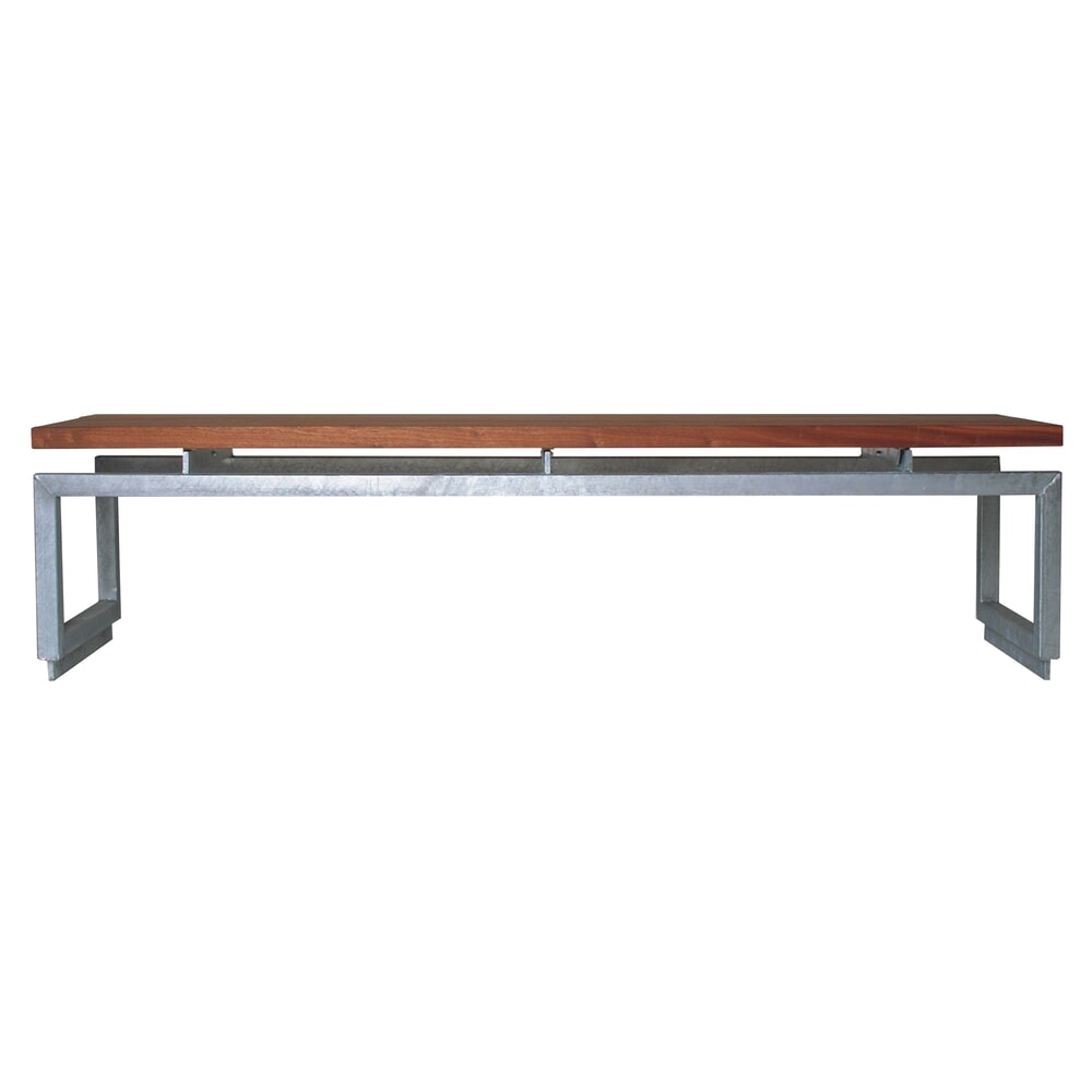 Illustration du produit: Banc de parc Castor, bois véritable tôle d'acier, HxLxP 420 x 1 800 x 500 mm