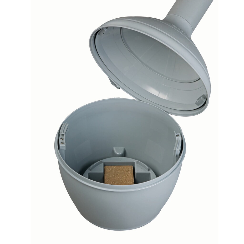 Cendrier colonne de sécurité Justrite® Premium, auto-extinguible, 15 litres, gris N° de l'image du produit 4 : Cendrier colonne de sécurité Justrite® Premium, auto-extinguible, 15 litres, gris
