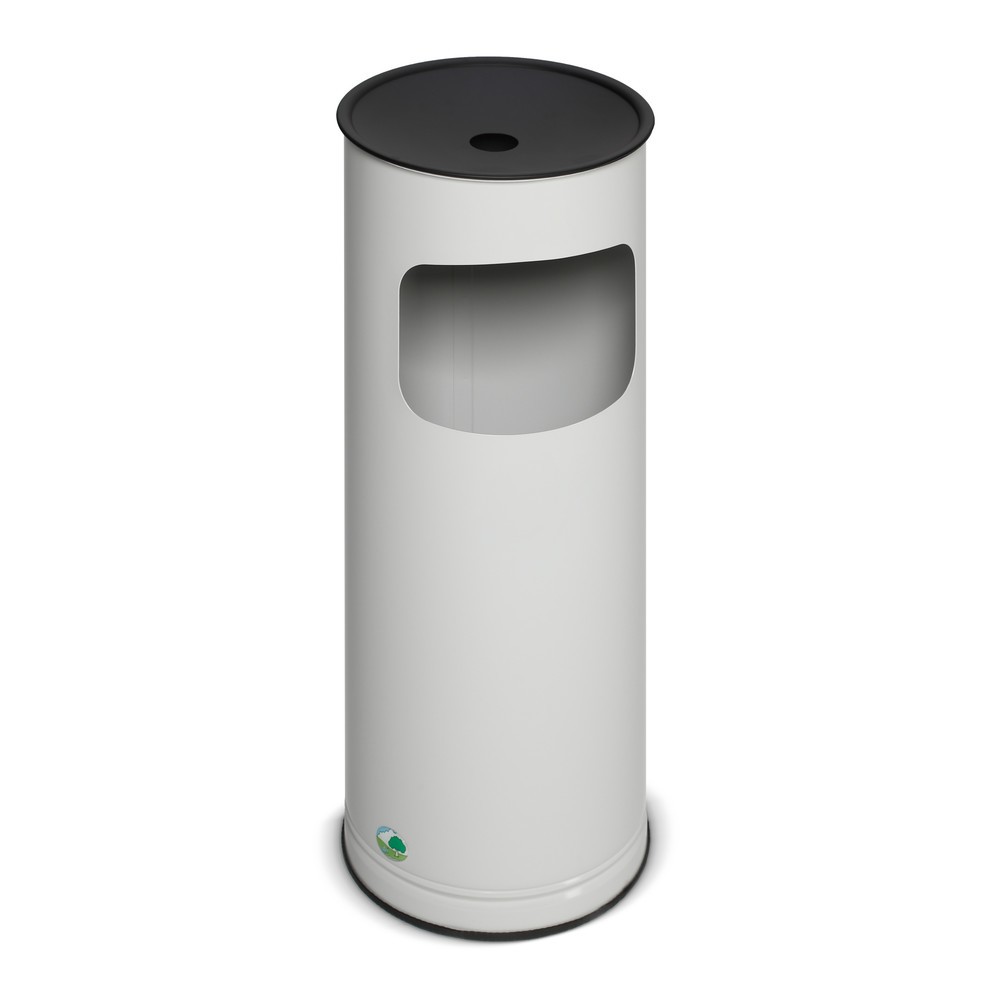 Illustration du produit: Cendrier sur pied VAR® Basic, modèle combiné, 17 litres, blanc
