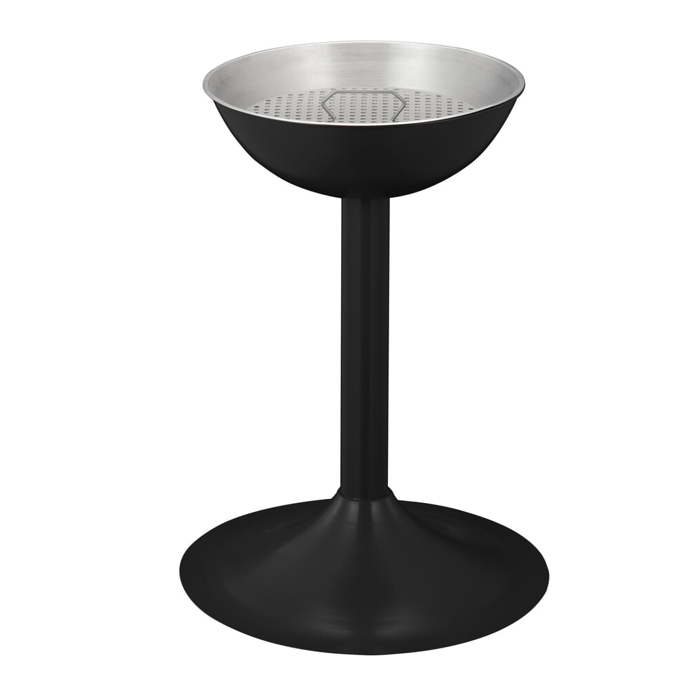 Illustration du produit: Cendrier sur pied en acier, avec insert et tamis, rond, noir
