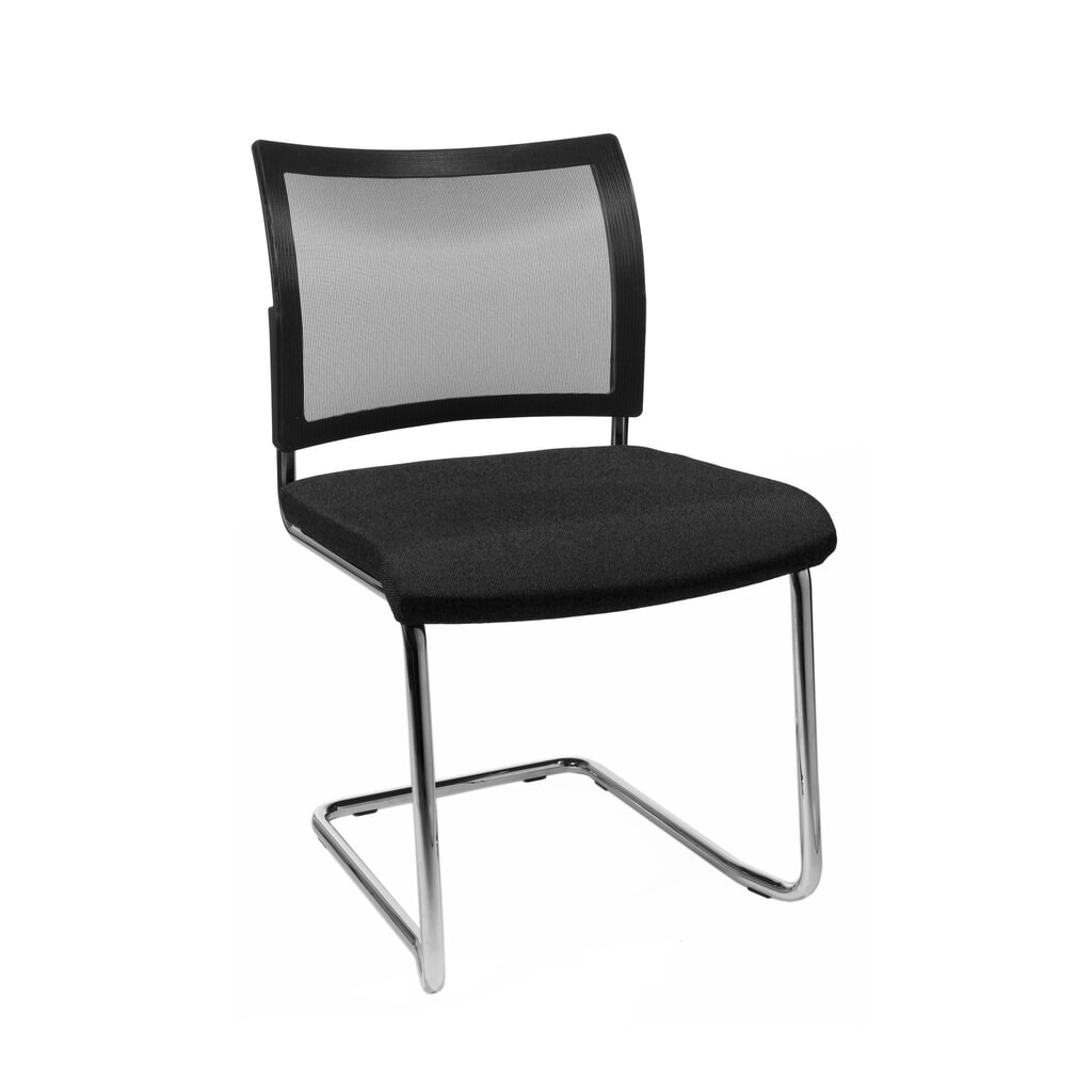 Chaise cantilever Topstar® New Age avec dossier resille, noir N° de l'image du produit 1 : Chaise cantilever Topstar® New Age avec dossier resille, noir