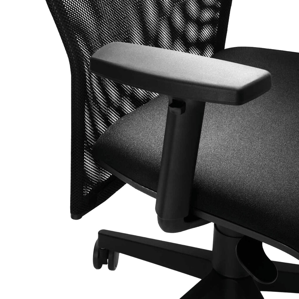N° de l'image du produit 3 : Chaise de bureau pivotante Hammerbacher Solid 2, dossier en mesh, accoudoirs réglables en hauteur