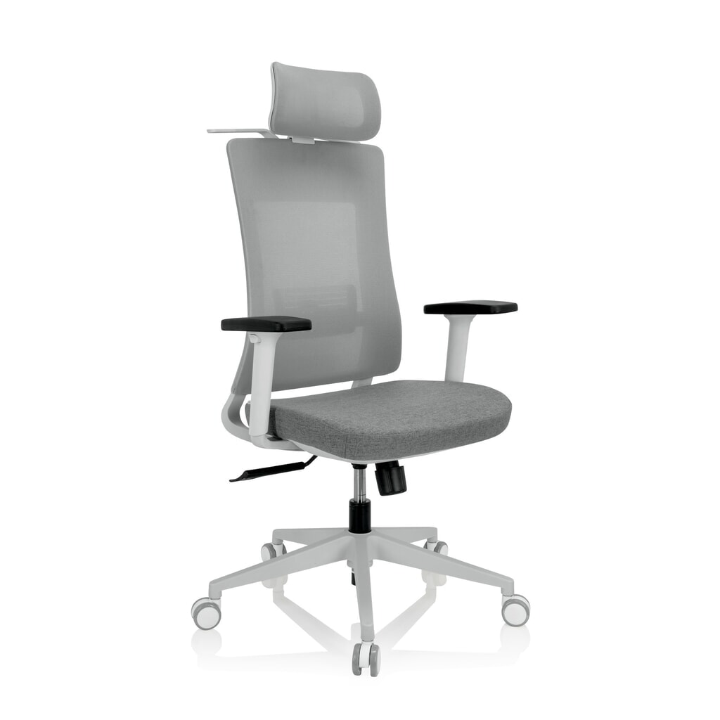 Siège de bureau / siège pivotant hjh OFFICE COMFIO WMH maille / tissu, gris N° de l'image du produit 7 : Siège de bureau / siège pivotant hjh OFFICE COMFIO WMH maille / tissu, gris