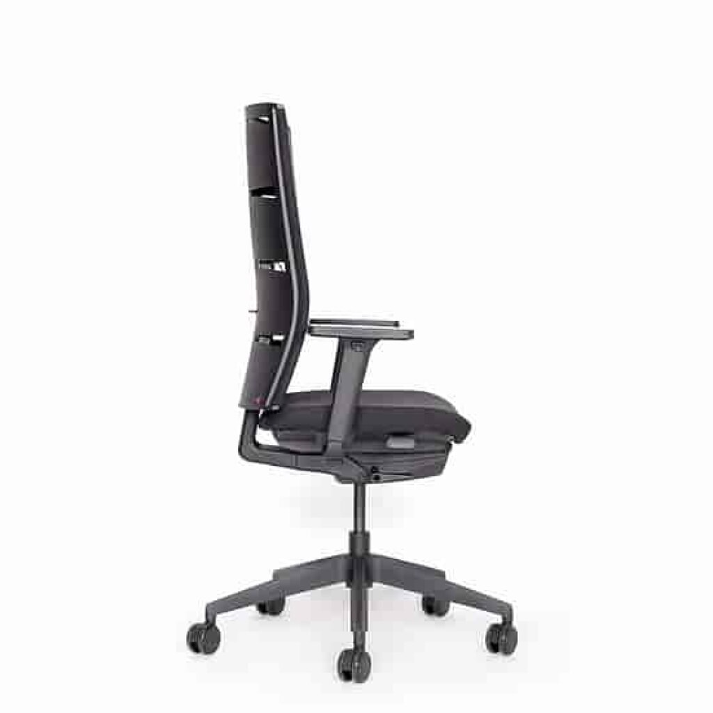 Chaise de bureau lento agilis matrix MT12, 100 % polyester, noir N° de l'image du produit 4 : Chaise de bureau lento agilis matrix MT12, 100 % polyester, noir