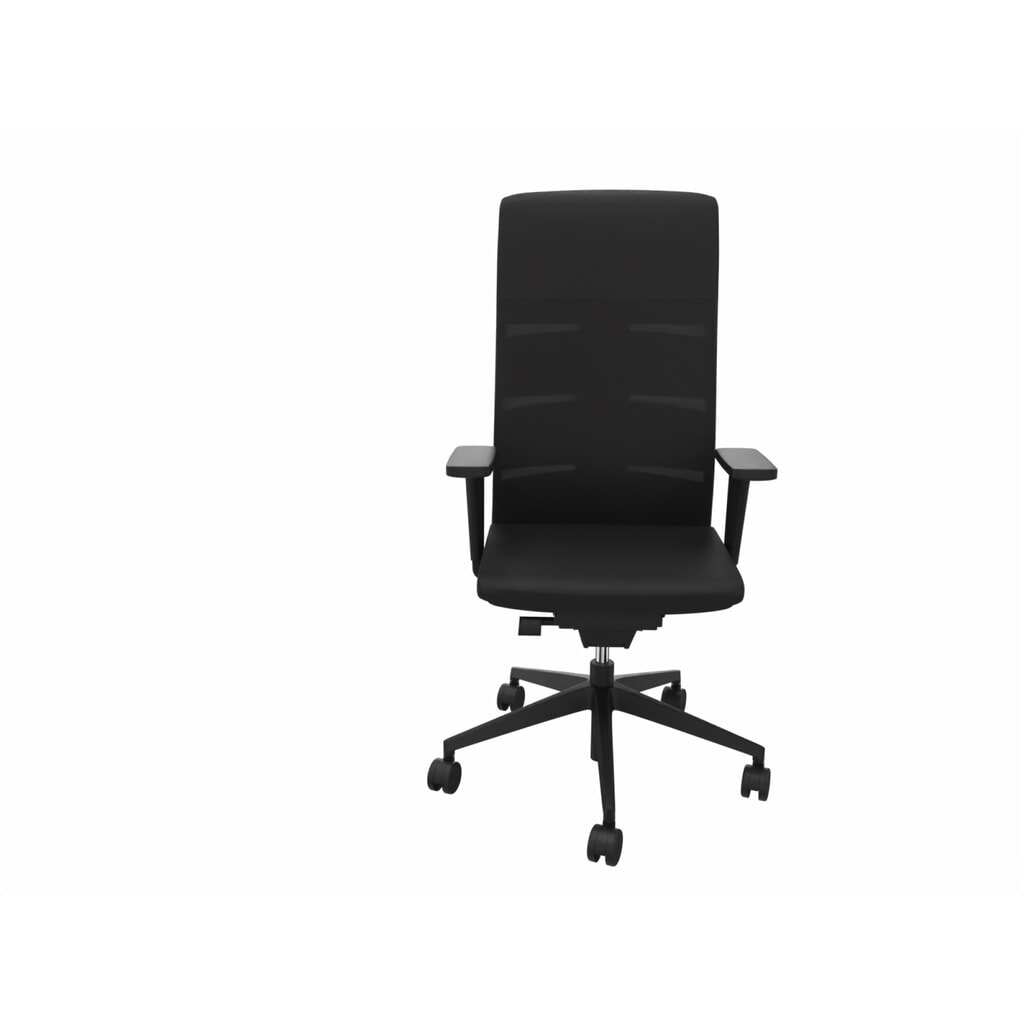 Chaise de bureau lento agilis matrix MT13, 100 % polyester, noir, accoudoir avec support en plastique Illustration du produit: Chaise de bureau lento agilis matrix MT13, 100 % polyester, noir, accoudoir avec support en plastique