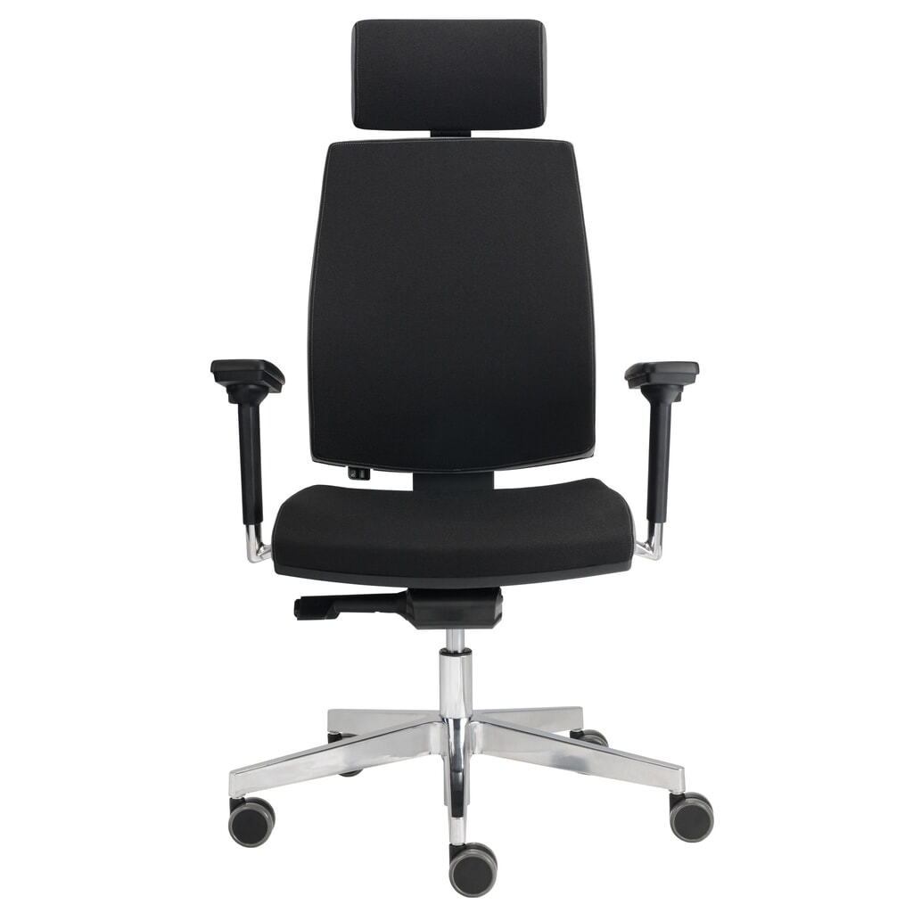 Chaise de bureau pivotante Hammerbacher Premium 1, dossier rembourré, appui-tête, accoudoirs multifonctions Illustration du produit: Chaise de bureau pivotante Hammerbacher Premium 1, dossier rembourré, appui-tête, accoudoirs multifonctions