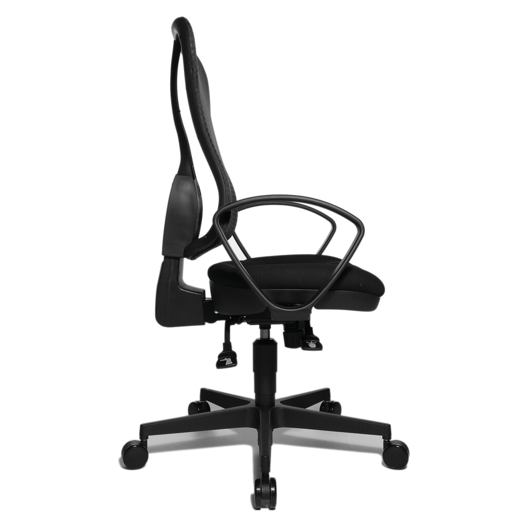 N° de l'image du produit 4 : Chaise de bureau pivotante Topstar® Head Point SY, assise galbée, noir/noir