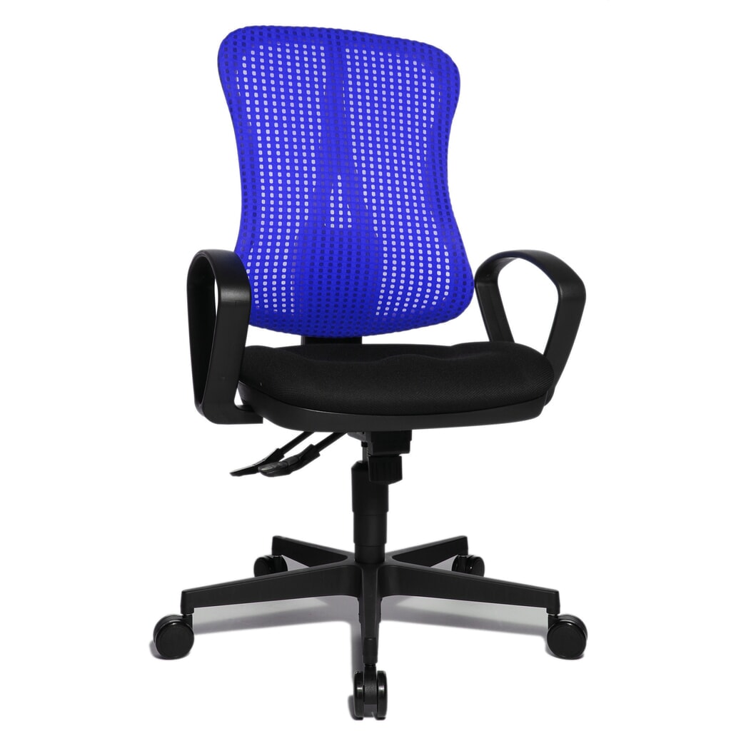 N° de l'image du produit 2 : Chaise de bureau pivotante Topstar® Head Point SY, assise galbée, bleu foncé/noir