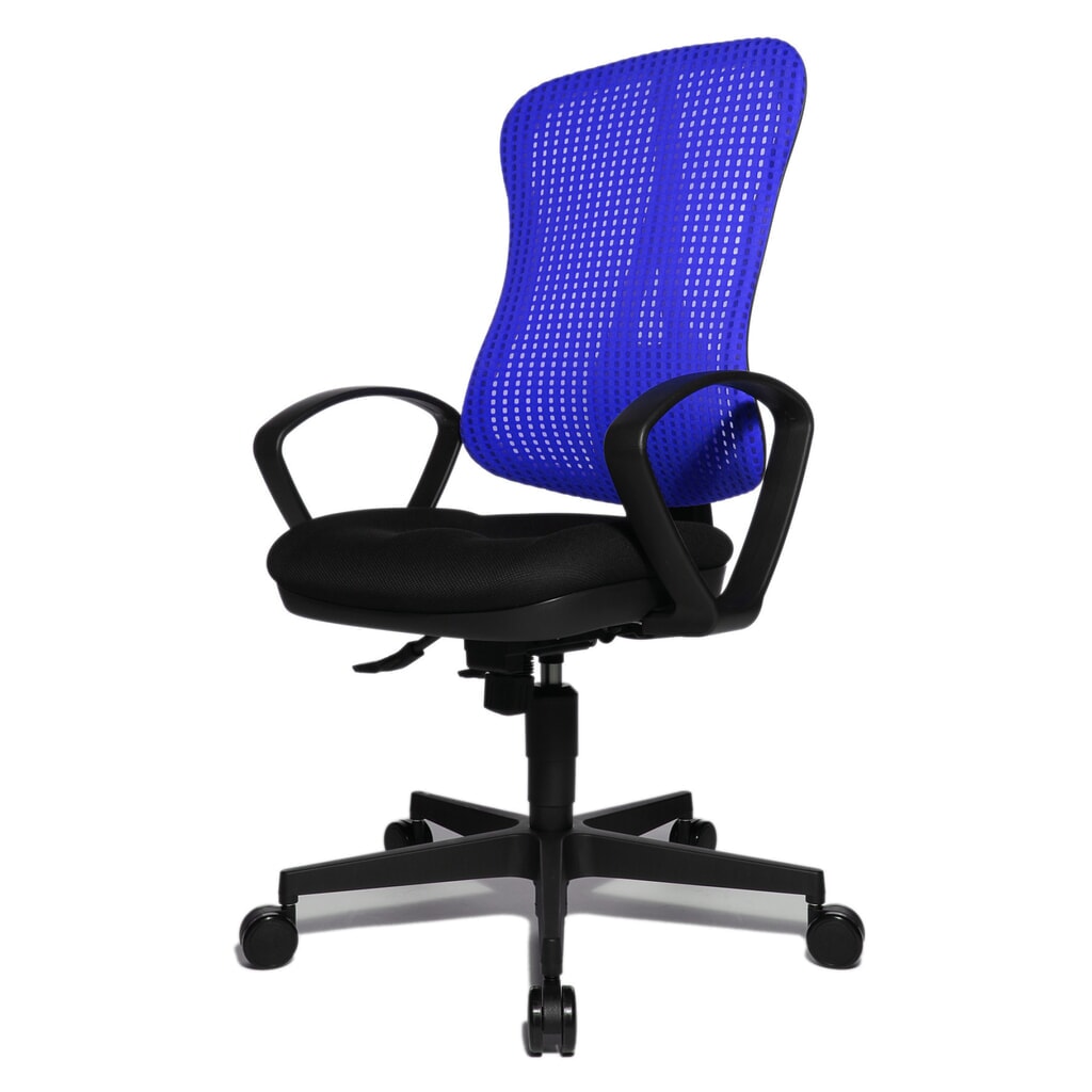 Chaise de bureau pivotante Topstar® Head Point SY, assise galbée, bleu foncé/noir N° de l'image du produit 3 : Chaise de bureau pivotante Topstar® Head Point SY, assise galbée, bleu foncé/noir