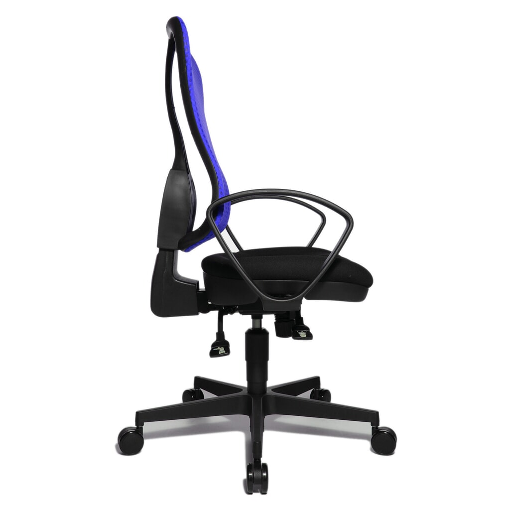 Chaise de bureau pivotante Topstar® Head Point SY, assise galbée, bleu foncé/noir N° de l'image du produit 4 : Chaise de bureau pivotante Topstar® Head Point SY, assise galbée, bleu foncé/noir